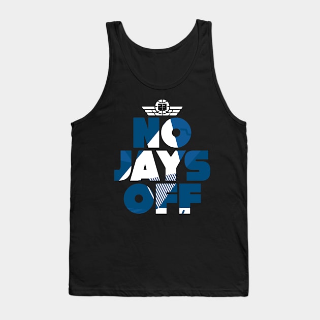 Jay Every Day Dark Marina Blue Retro Art Tank Top by funandgames